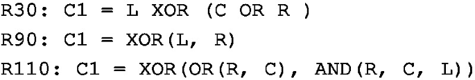 Three lines of code using continuous grids L, C, and R. The grid to be updated is C 1.