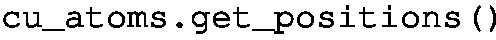 A screenshot of a line of code. It reads c u low dash atoms dot get low dash positions open parenthesis close parenthesis.