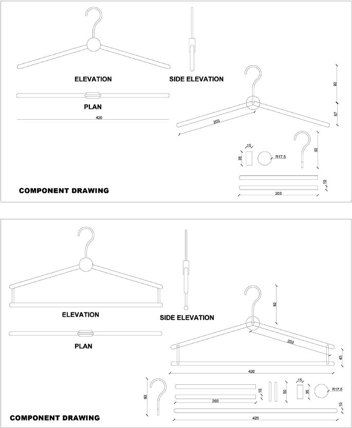 Clothes Hangers Dimensions & Drawings