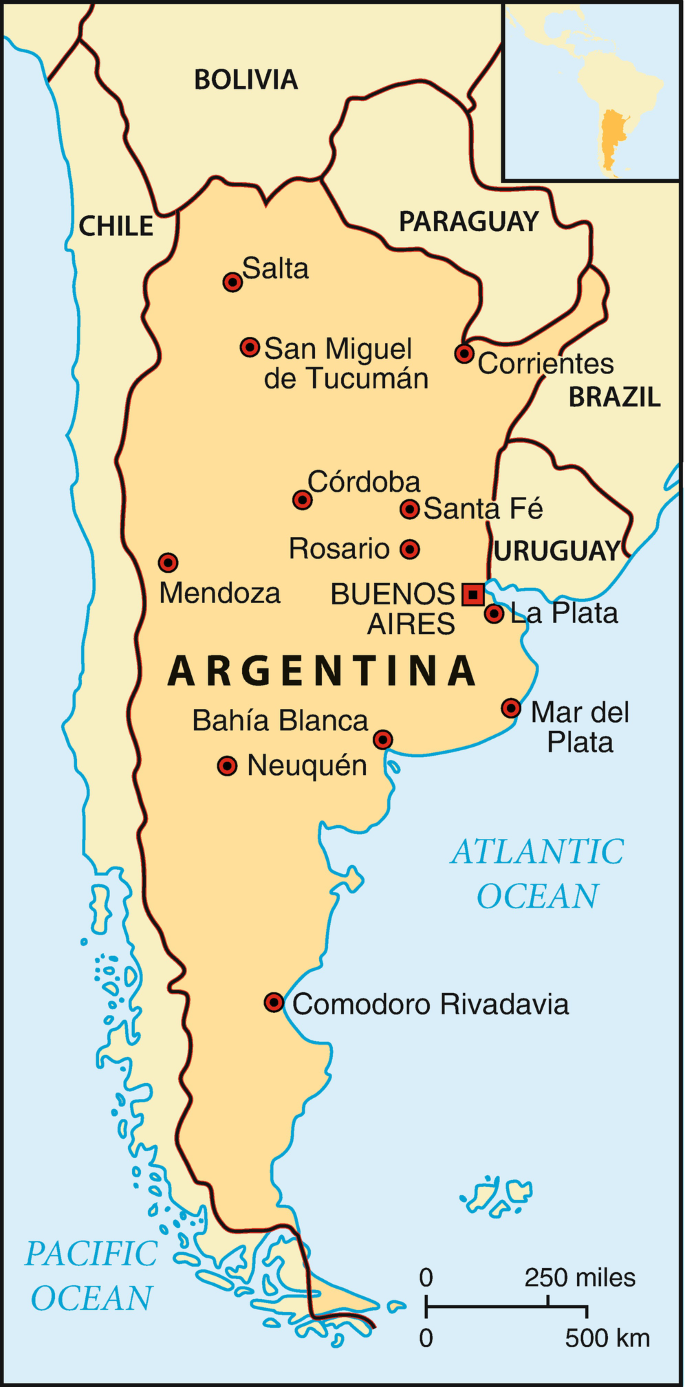 Map of the Regions of Argentina: Centre comprising City of Buenos Aires