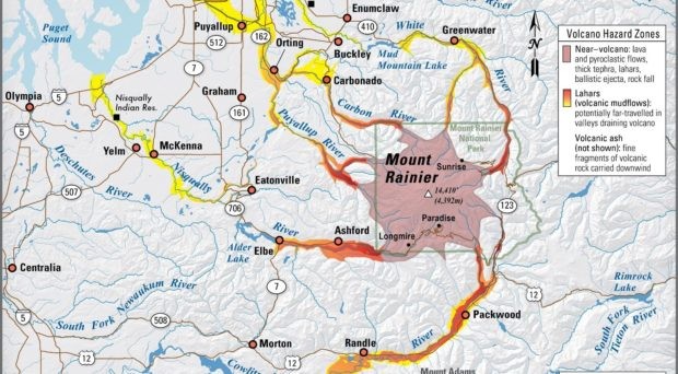 Mount Rainier map