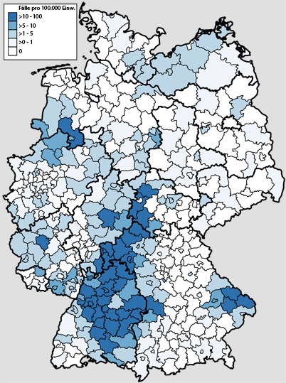 Wichtige, durch Vektoren übertragene Infektionskrankheiten beim Menschen in Deutschland ...