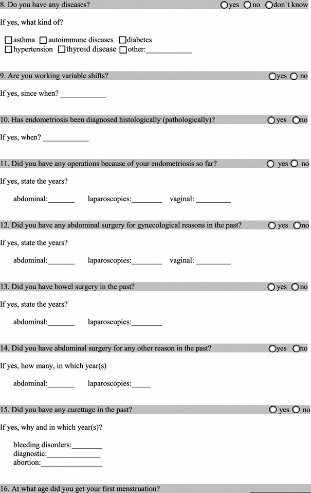A structured questionnaire improves preoperative assessment of