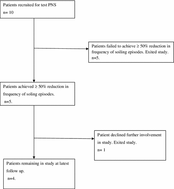 a pilot study of chronic pudendal nerve stimulation for faecal sf form 1174