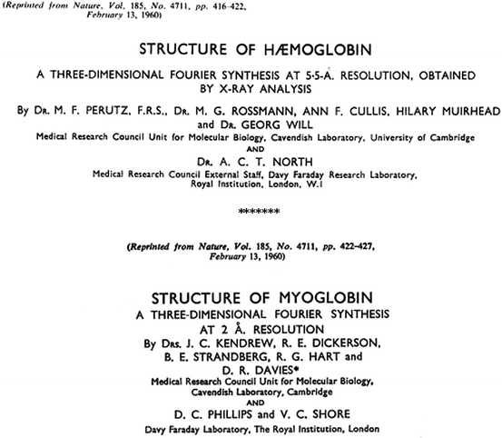 1960 Annus Mirabilis The Birth Of Structural Biology Springerlink