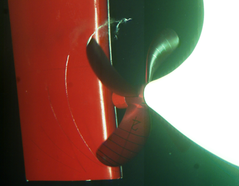 Highspeed visualization of cavitation evolution around a marine