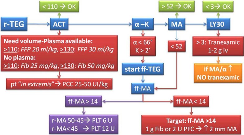Coagulation Support Algorithm With Rapid TEG And Functional Fibrinogen 