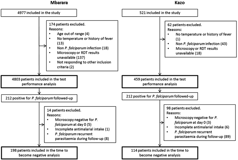 Performance and time to become negative after treatment of three ...