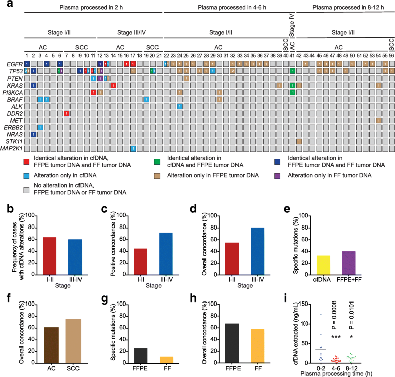 Heterogeneous mutation pattern in tumor tissue and circulating tumor