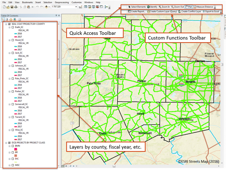 GIS-based visualization of integrated highway maintenance and 