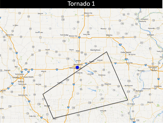 Edmonton Tornado Path