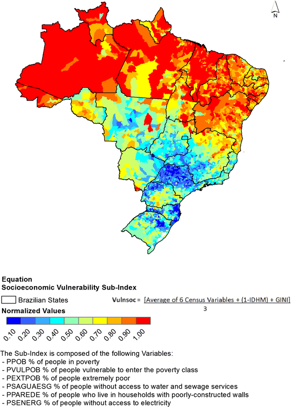 An index of Brazil’s vulnerability to expected increases in natural