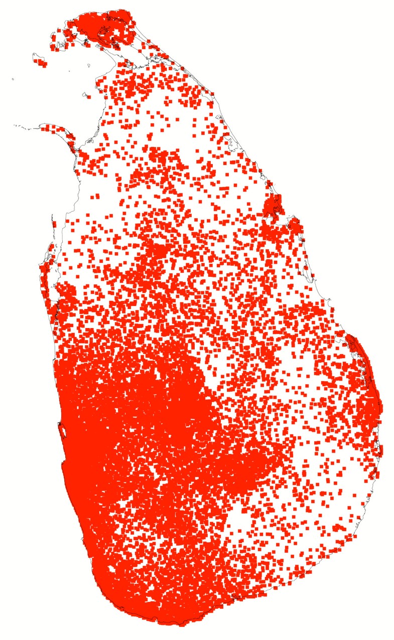 Maps of the Sri Lanka malaria situation preceding the tsunami and key