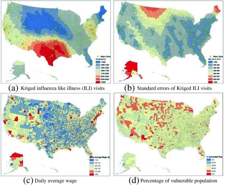 Annual economic impacts of seasonal influenza on US counties Spatial heterogeneity and patterns