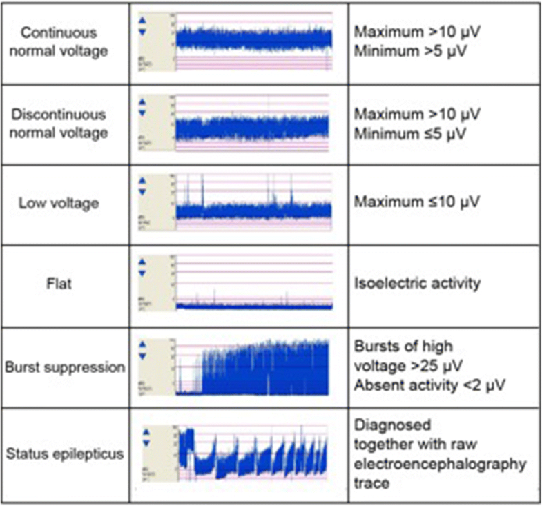 Categorization of postcardiac arrest patients according to the pattern