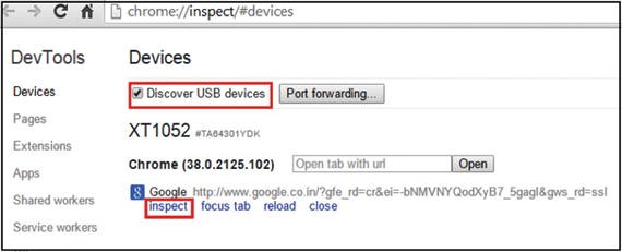 genymotion inspect element chrome