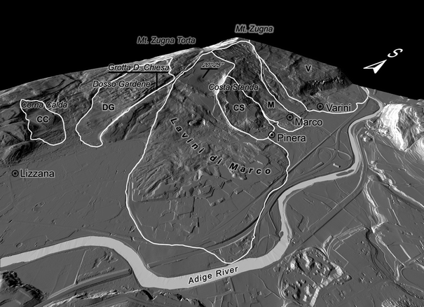 Large Ancient Landslides In Trentino Northeastern Alps As
