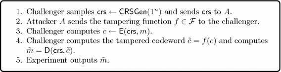 Non Malleable Codes From Average Case Hardness Equation Decision Trees And Streaming Space Bounded Tampering Springerlink