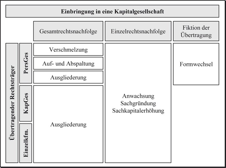 Einbringung In Kapital Und Personengesellschaften Springerlink