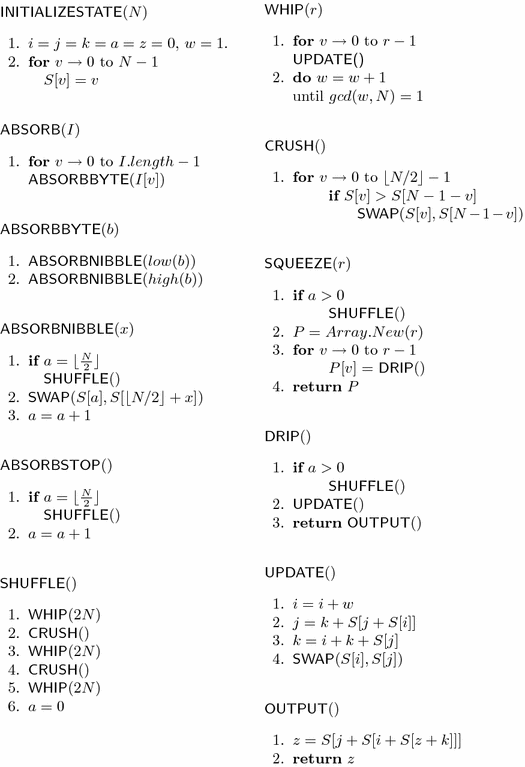 Cryptanalysis Of The Full Spritz Stream Cipher Springerlink