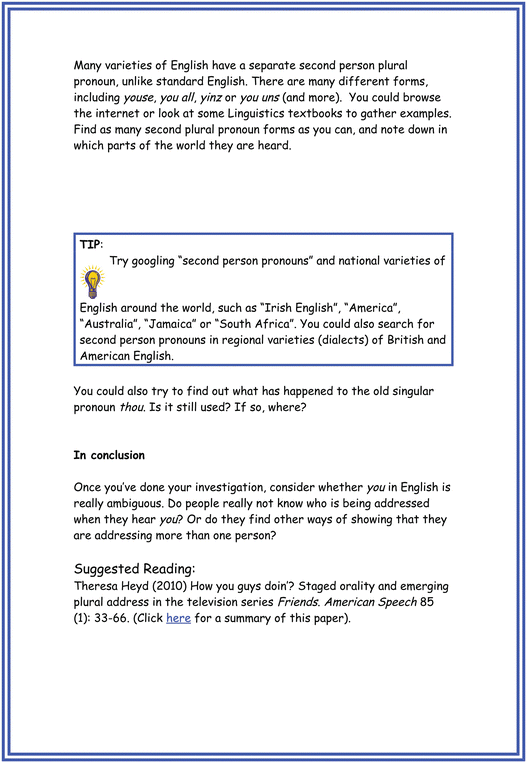 from sociolinguistic research to english language teaching