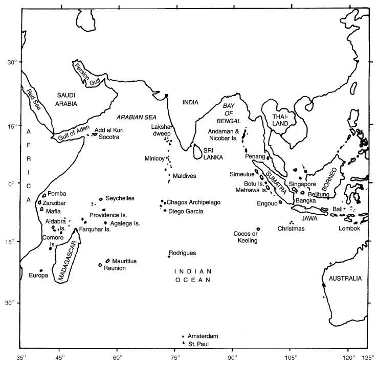 Indian Ocean Islands Map Indian Ocean Islands, Coastal Ecology And Geomorphology | Springerlink