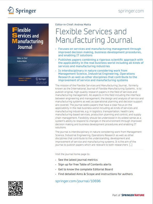 Preview for flyer of Flexible Services and Manufacturing Journal