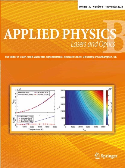Applied Physics B: Lasers and Optics Gallery of Covers | Applied ...