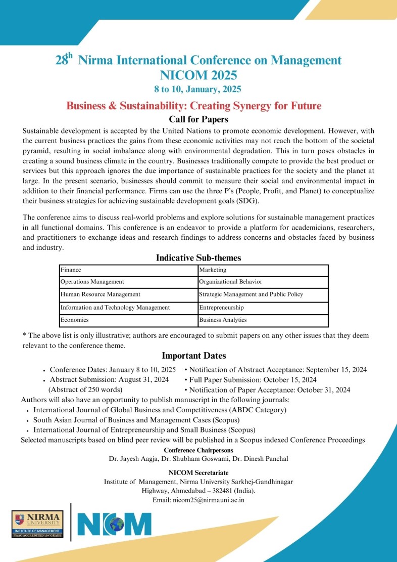 Call for Papers: NICOM 2025 | International Journal of Global 
