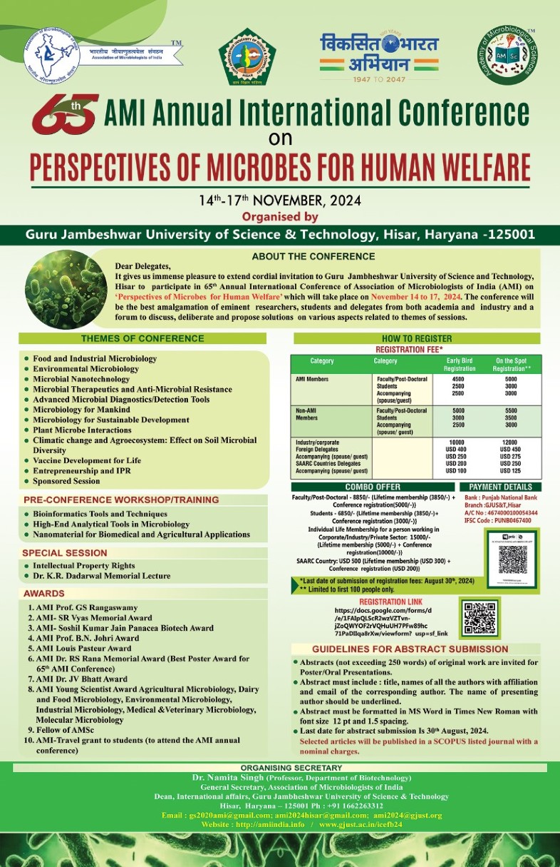 65ᵗʰ AMI Annual International Conference on PERSPECTIVES OF 