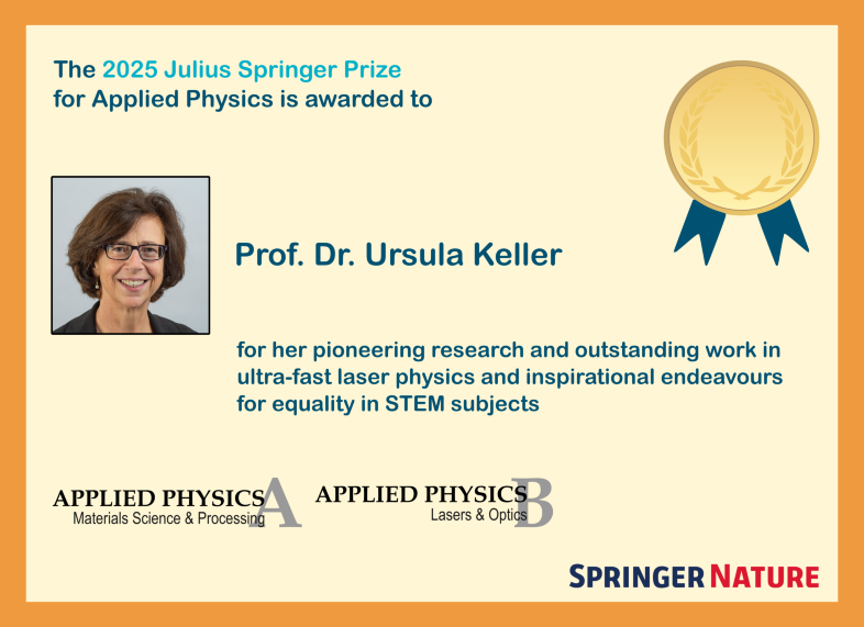 2025 Julius Springer Prize | Applied Physics A | Springer Nature Link