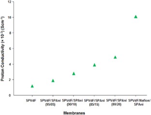 sulfonated partially figure behavior presence polyaniline methanol proton pvdf membrane transport effect