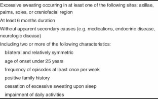 craniofacial hyperhidrosis treatment