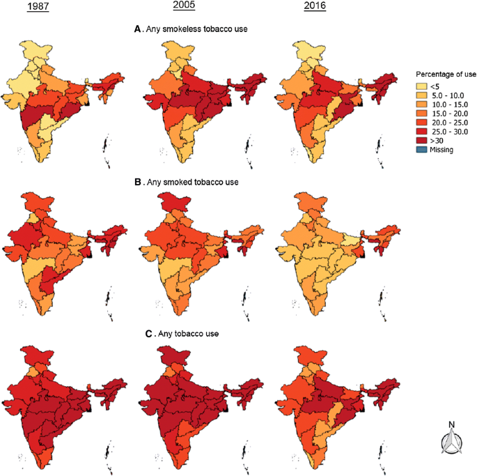 Trends in tobacco consumption in India 1987–2016: impact of the World  Health Organization Framework Convention on Tobacco Control | International  Journal of Public Health