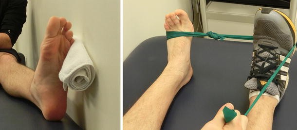 Rehabilitation after anatomical ankle ligament repair or reconstruction