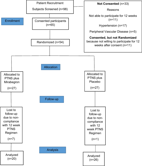 Posterior Tibial Nerve Stimulation With versus Without Mirabegron: A Randomized Controlled Trial