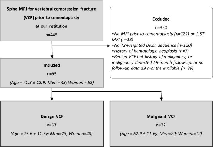 Malignant and benign compression fractures: differentiation and