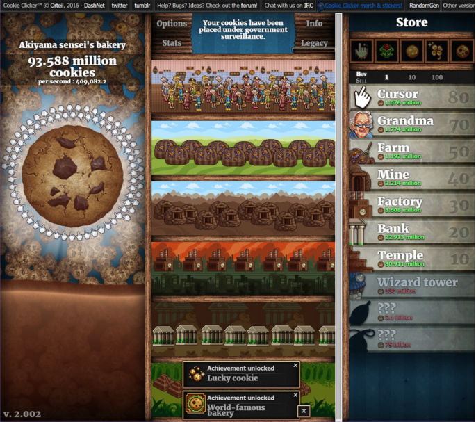 Cookie Clicker achievements guide, Full list to unlock