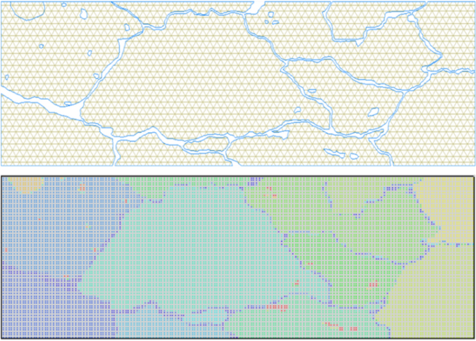 NMM mathematical and physical meshes.