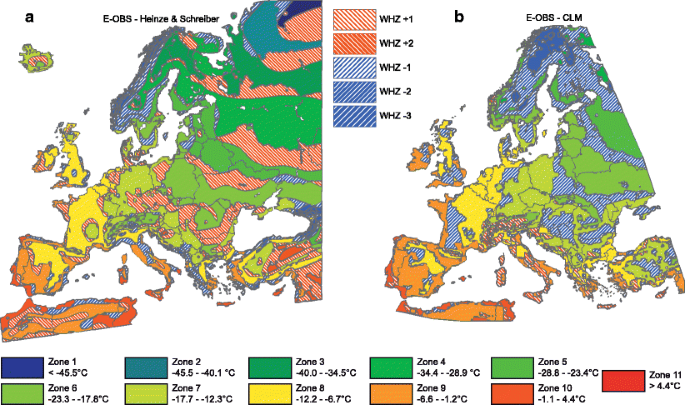 The impacts of climate change on the winter hardiness zones of woody plants  in Europe | Theoretical and Applied Climatology | Springer Nature Link