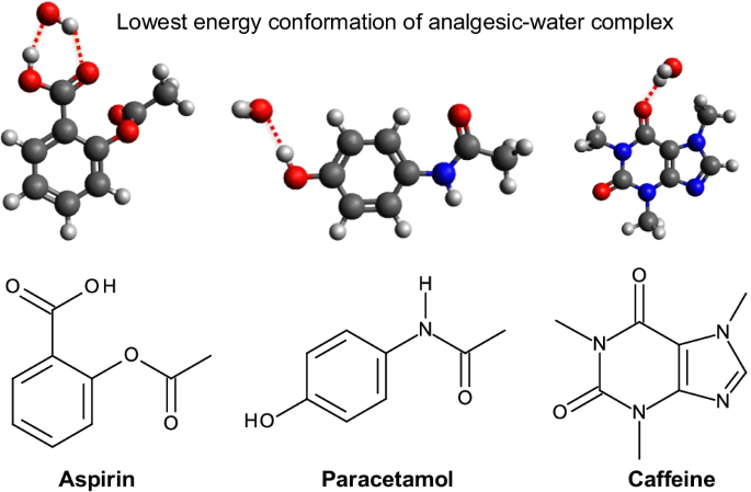A DFT study of the interaction of aspirin, paracetamol and caffeine with one  water molecule | Journal of Molecular Modeling