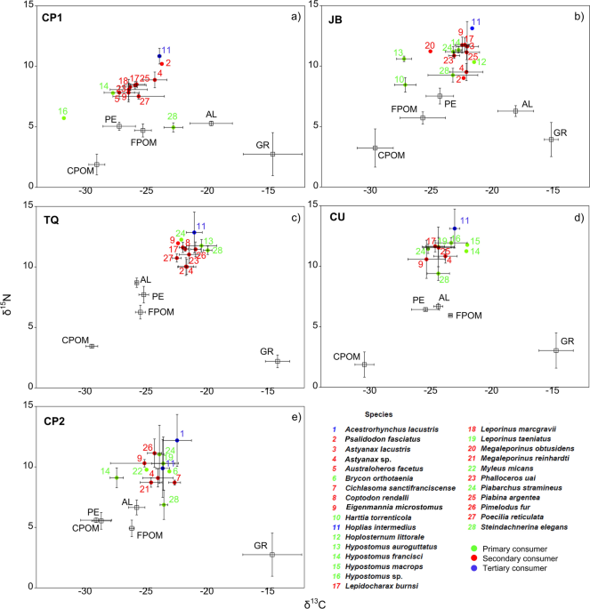 Trophic structure of fish assemblages from oligotrophic tropical rivers:  evidence of growing assimilation of autochthonous primary producers with  the increase in river dimensions | Aquatic Ecology