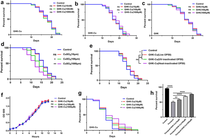The GHK-Cu delays aging in Caenorhabditis elegans via coordinated  regulation of mitochondrial function and activation of DAF-16/SKN-1  pathways | Biogerontology