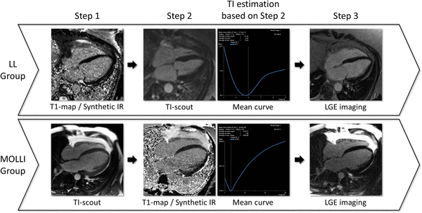 Quantitative inversion time prescription for myocardial late gadolinium  enhancement using T1-mapping-based synthetic inversion recovery imaging:  reducing subjectivity in the estimation of inversion time | The  International Journal of Cardiovascular Imaging