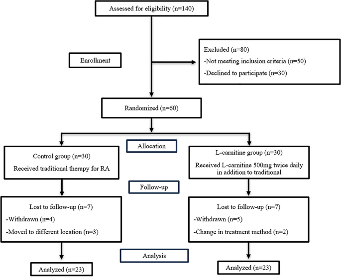 l carnitine rheumatoid arthritis L-carnitine as a novel approach for pain and inflammation relief in rheumatoid  arthritis | Inflammopharmacology