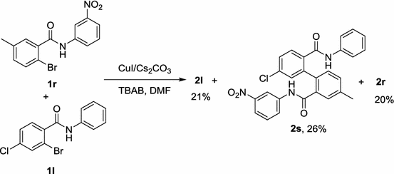 Chemical efficient and catalyzed diamides coupling by in biaryl reaction Ullmann CuI TBAB Cs2CO3 via on synthesis presence the | of An of Intermediates Research
