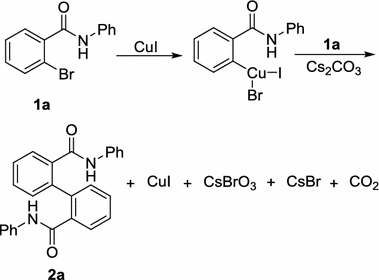 diamides Cs2CO3 Ullmann in Chemical via An and biaryl on of efficient coupling | by TBAB presence reaction Intermediates Research the of catalyzed CuI synthesis