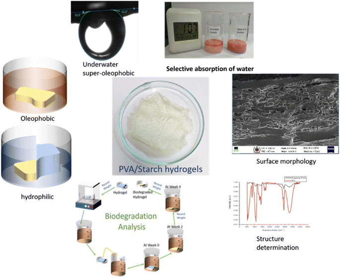 Starch/PVA hydrogels for oil/water separation  Environmental Science and  Pollution Research