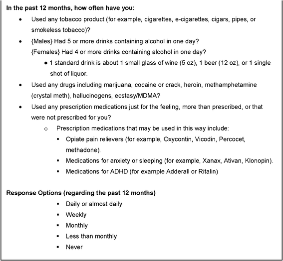 Validation of the TAPS-1: A Four-Item Screening Tool to Identify Unhealthy  Substance Use in Primary Care | Journal of General Internal Medicine