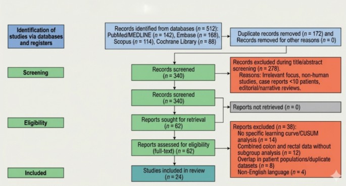 The Multi-Dimensional Learning Curve in Robotic-Assisted vs. Laparoscopic Rectal Cancer Resection: A Systematic Review of Procedural Efficiency, Pathological Integrity, and Ergonomic Impact - Journal of Robotic Surgery